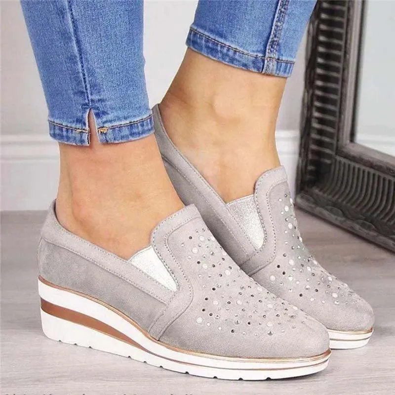 GS Wegde | Luxe wedge sneakers met strass details voor dames