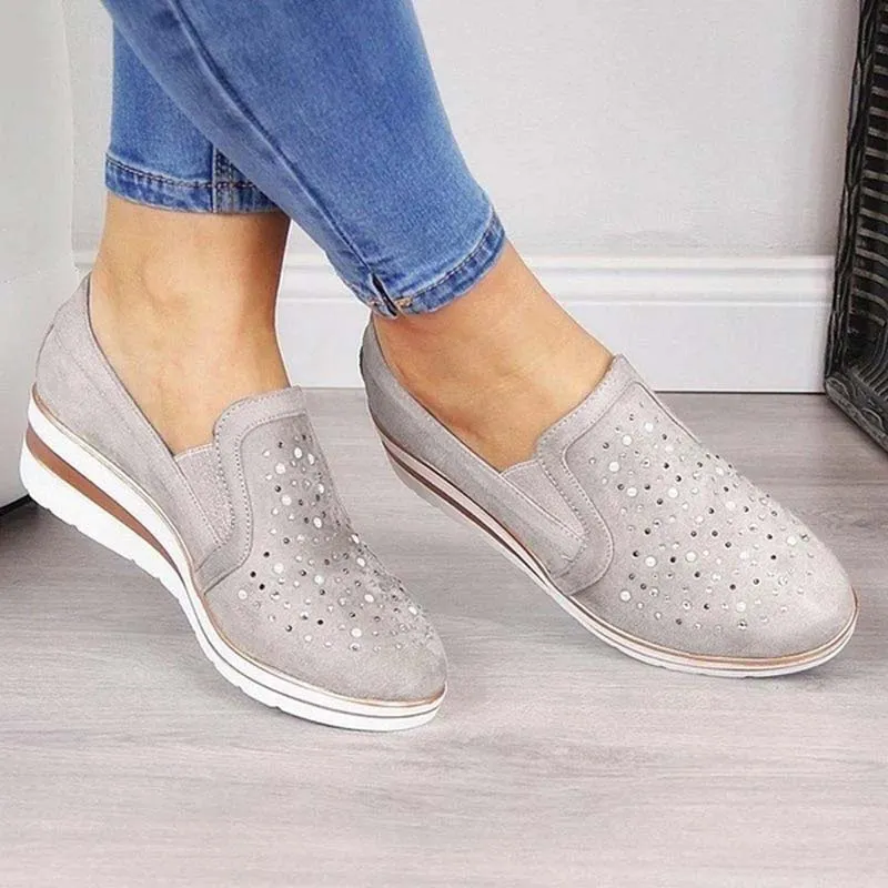 GS Wegde | Luxe wedge sneakers met strass details voor dames