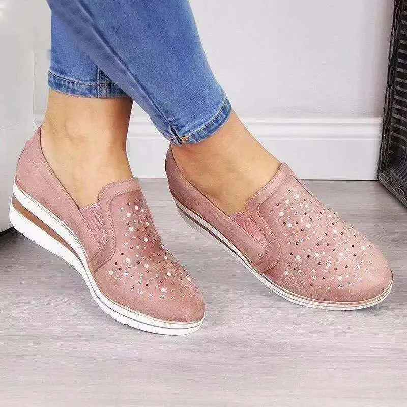 GS Wegde | Luxe wedge sneakers met strass details voor dames