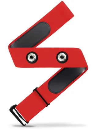 HRM Soft Strap | Universal Replacement for Mo-Fit, Most Garmin, & Select/ Legacy Polar & Wahoo HRM Transmitters | Red (M-XXL)