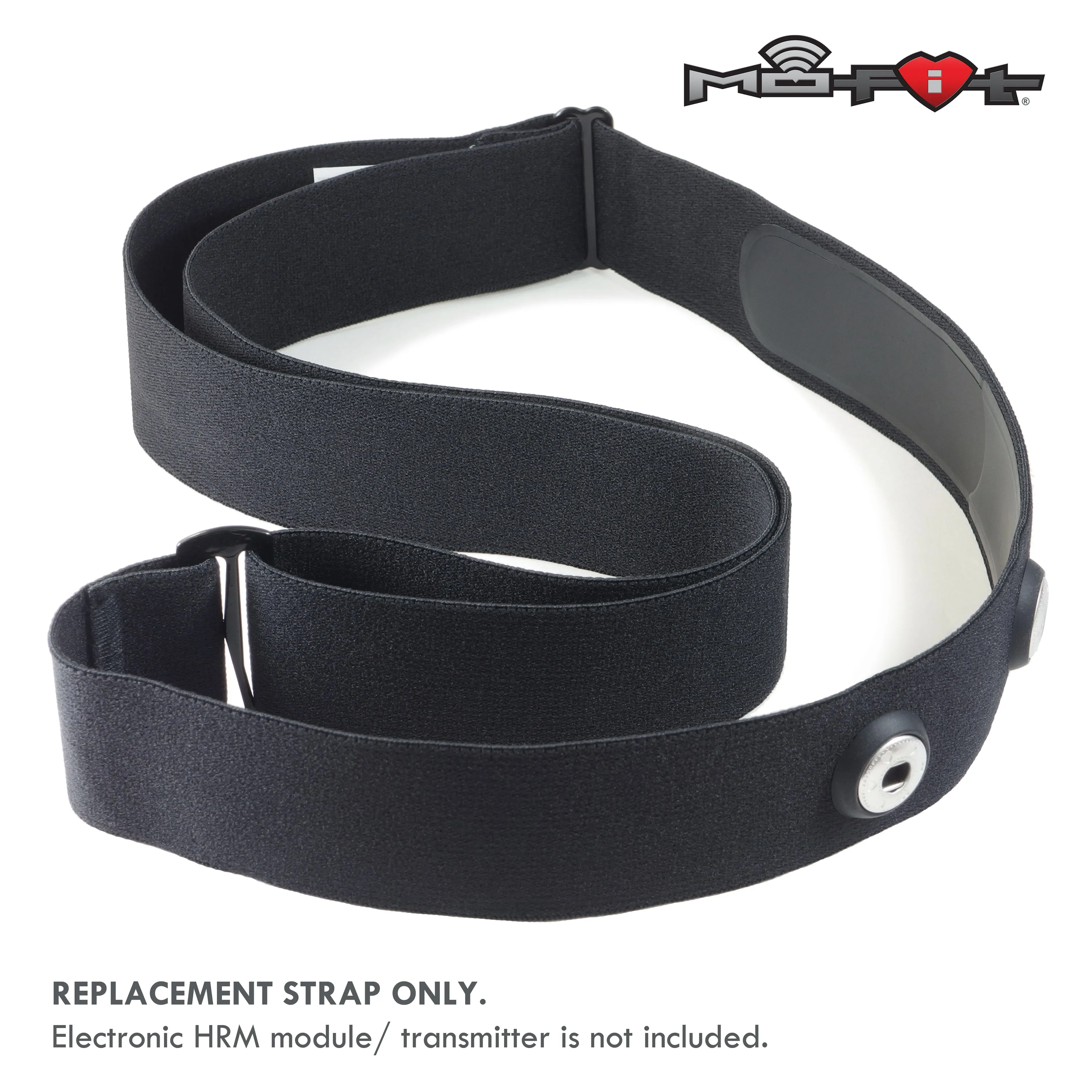 HRM Soft Strap | Universal Replacement for Mo-Fit, Most Garmin, & Select/ Legacy Polar & Wahoo HRM Transmitters | Red (M-XXL)