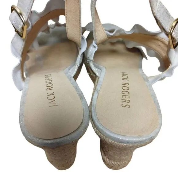 Jack Rogers Rosie Ruffle Wedge Sz 9.5M