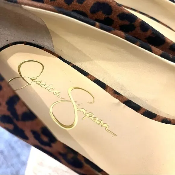 Jessica Simpson Nellah Leopard Platform 5.5” Heels Pumps NWOB 7.5