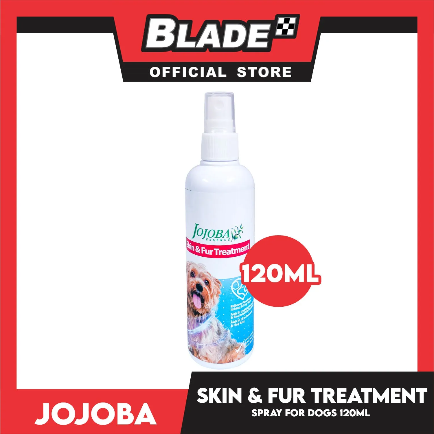 Jojoba Essence Skin And Fur Treatment Spray 120ml Anti-Fungal, Anti-Parasite, Anti-Bacterial For Dogs