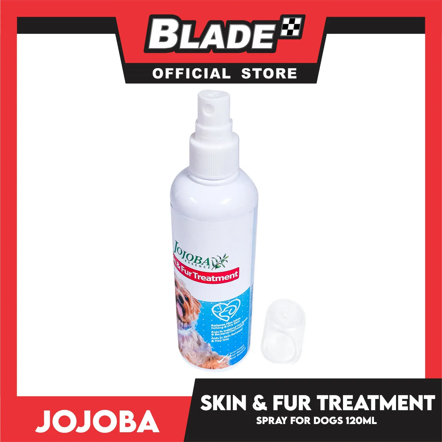 Jojoba Essence Skin And Fur Treatment Spray 120ml Anti-Fungal, Anti-Parasite, Anti-Bacterial For Dogs
