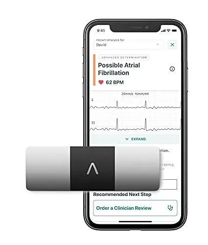 KardiaMobile 6-Lead Personal EKG Monitor   6 Arrhythmia Detections | Doctor Recommended | Detects AFib and PVCs | Medical-Grade and FDA-Cleared