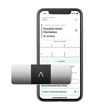 KardiaMobile 6-Lead Personal EKG Monitor   6 Arrhythmia Detections | Doctor Recommended | Detects AFib and PVCs | Medical-Grade and FDA-Cleared