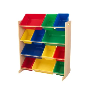 KidKraft Sort It & Store It Bin Unit - Primary & Natural