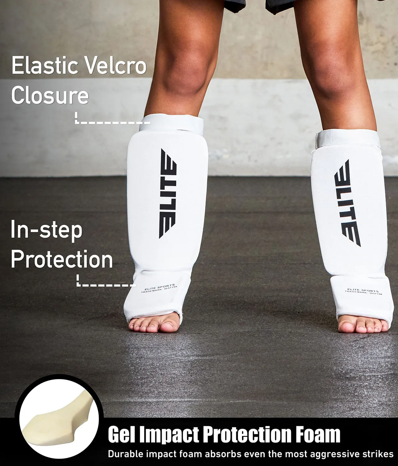 Kids' Standard White MMA Shin Guards