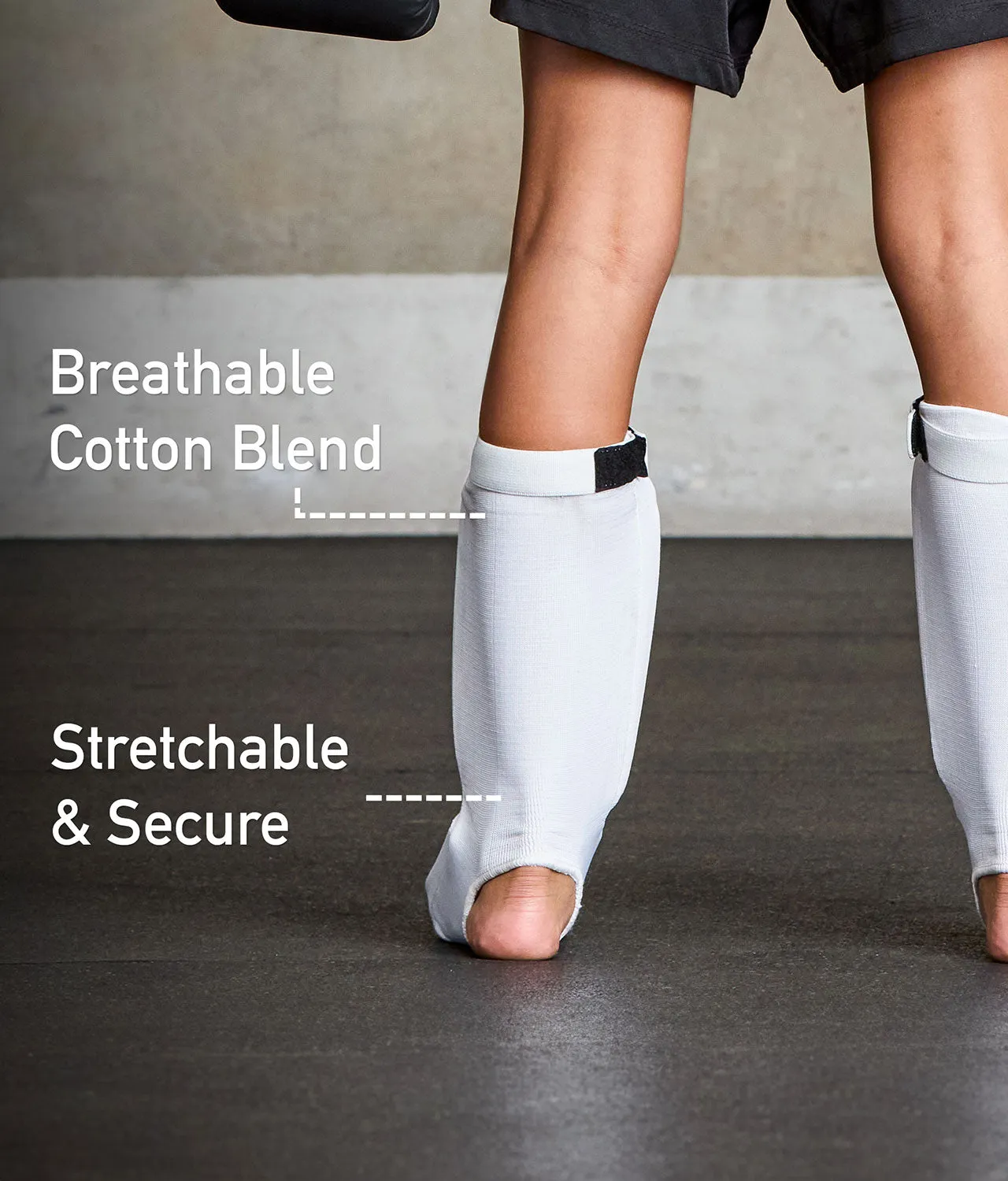 Kids' Standard White MMA Shin Guards