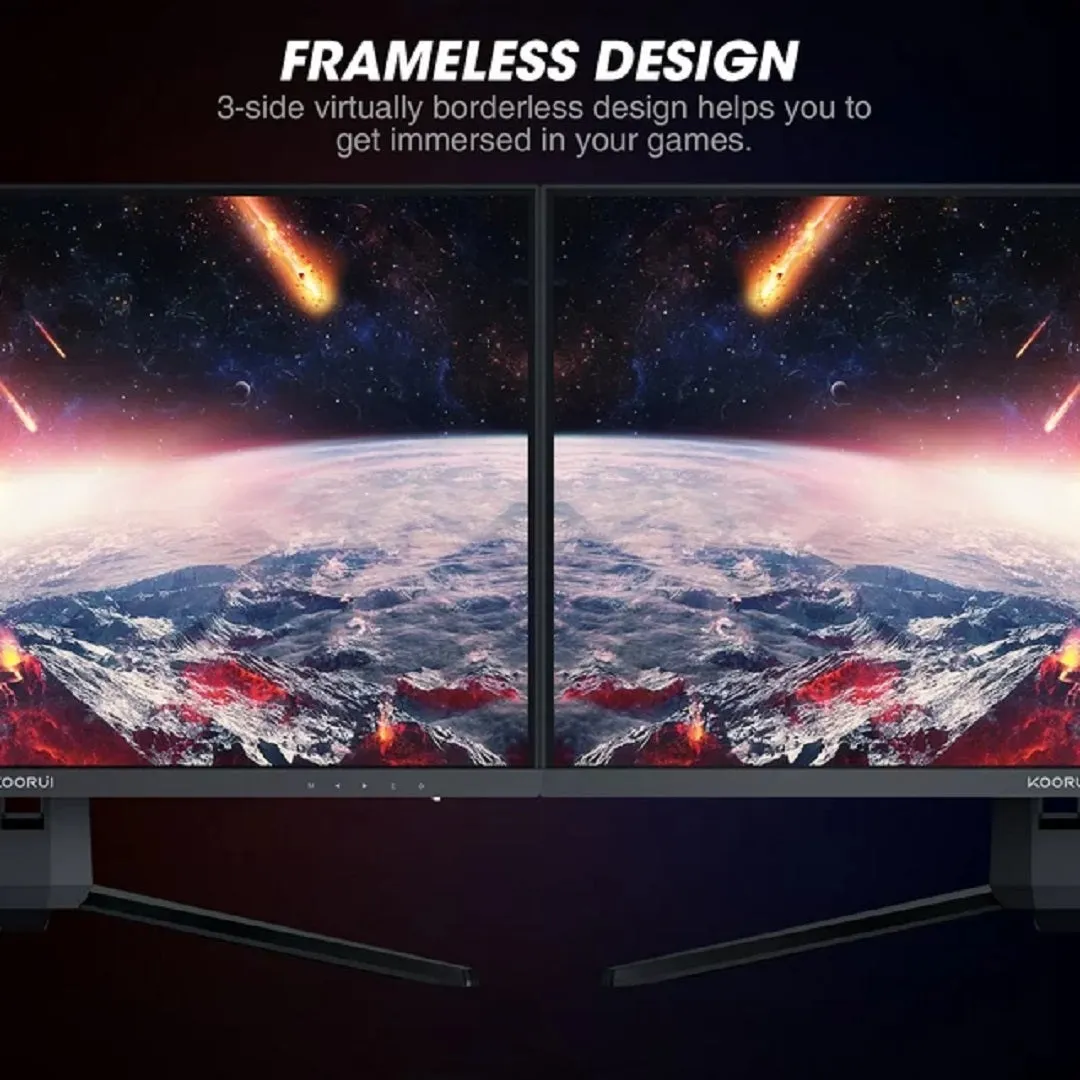 KOORUI 27 inch 144Hz 1ms 2K QHD (2560x1440) Gaming Monitor, with HDMI/ DisplayPort, Adaptive Sync, VA Panel Technology