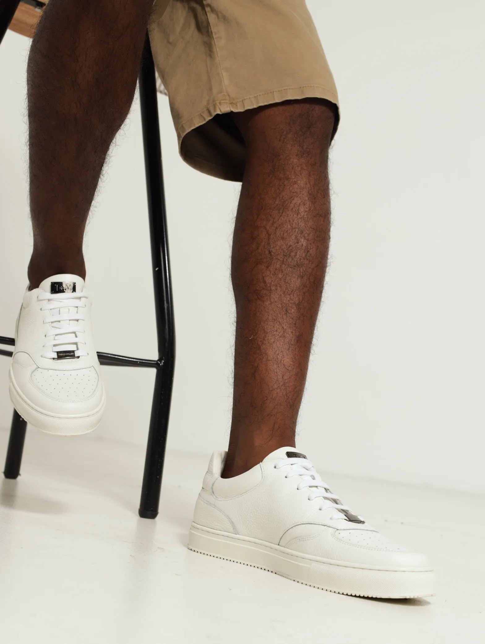 Leather Court Sneaker - White