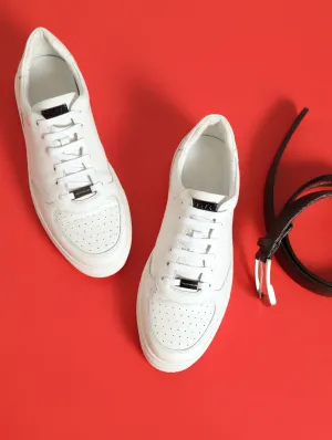 Leather Court Sneaker - White