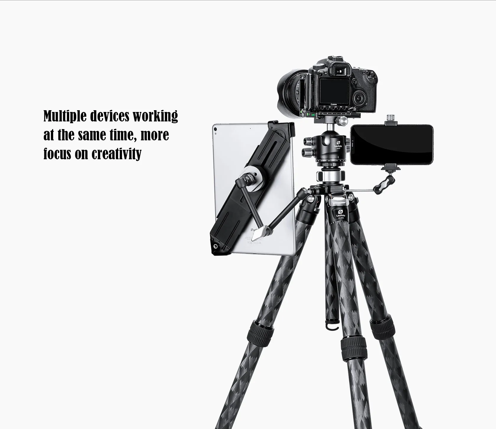 Leofoto LQ-365C Premium Carbon Fiber Tripod with Quick Swap Center Column Apex Platform and Tripod Bag