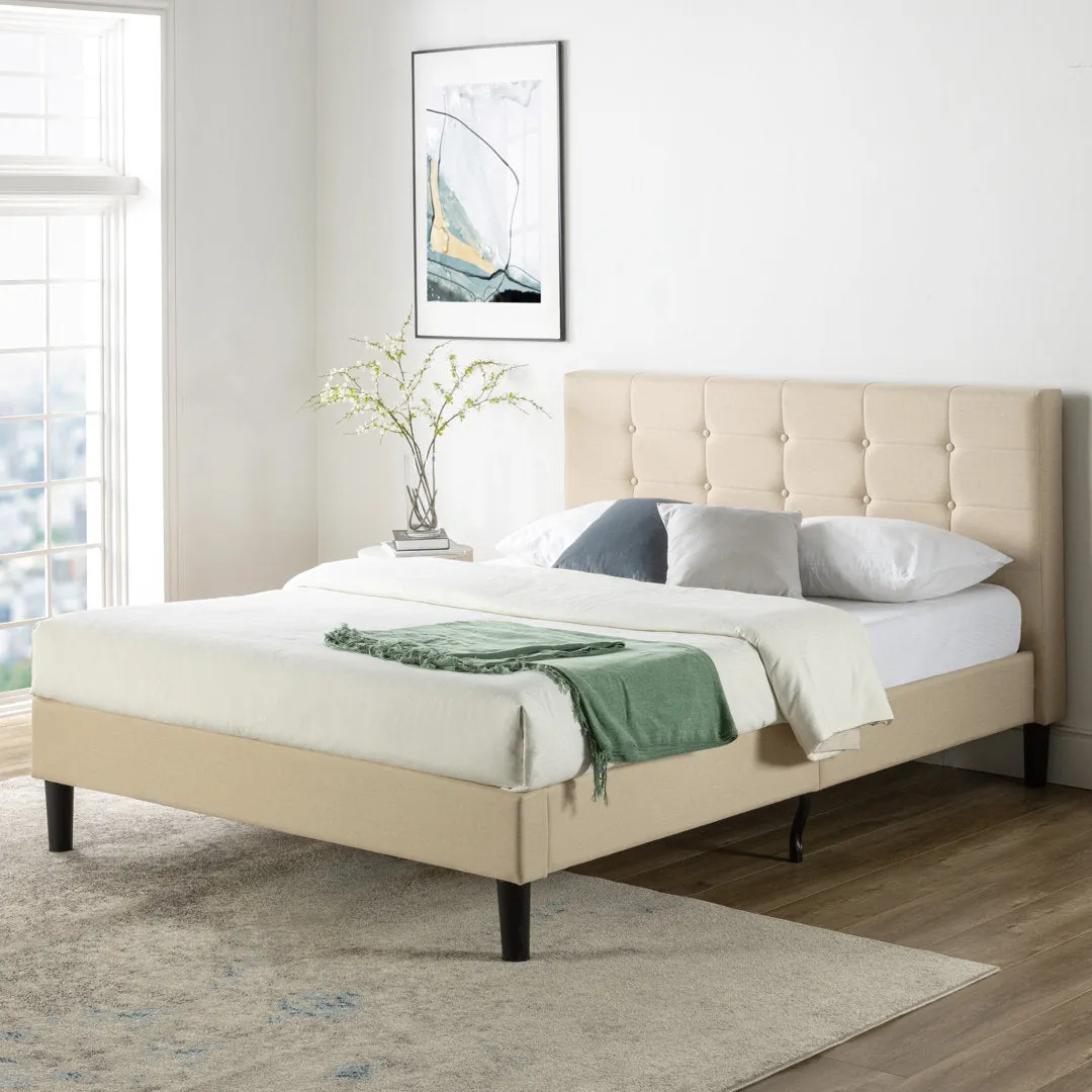 Leonard Tufted Upholstered Platform Bed Zipcode Design™ Size: King