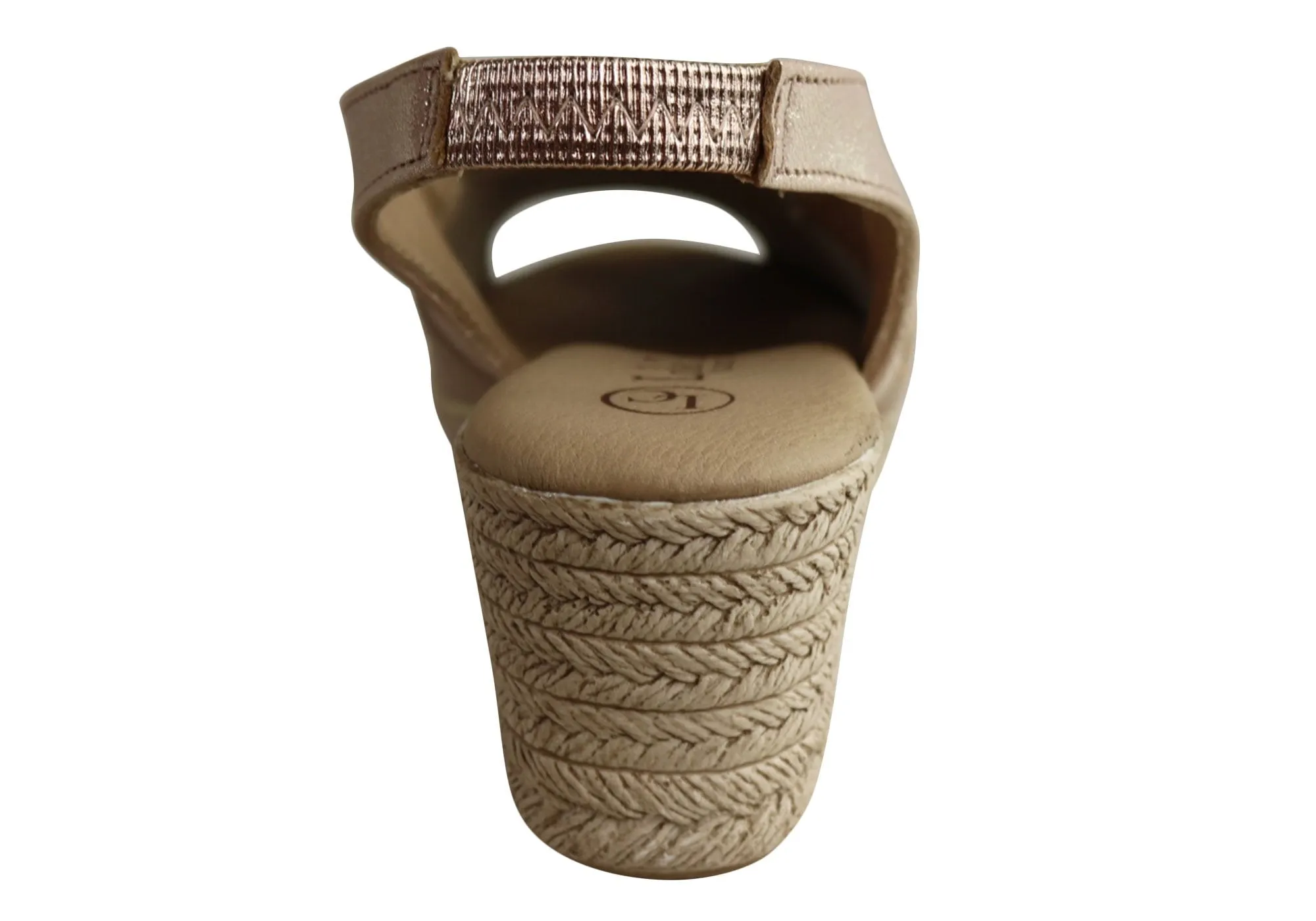 Lola Canales Womens Comfort Leather Wedge Sandals Made In Spain