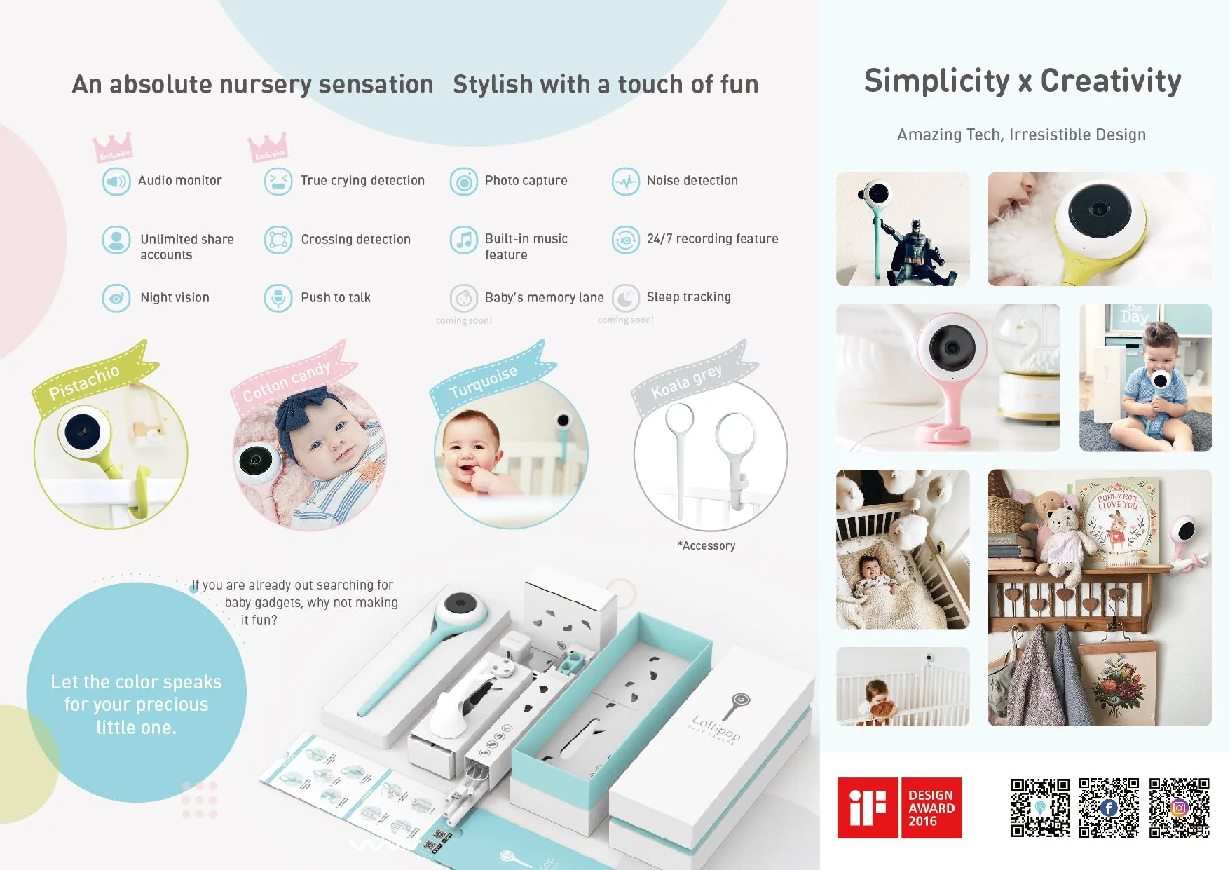 Lollipop Smart Baby Camera (Baby Monitor)
