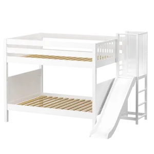 Maxtrix Full Medium Bunk Bed with Slide Platform