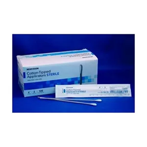 McKesson Sterile Cotton Tipped Applicators, Wood Stick 6", Box of 200