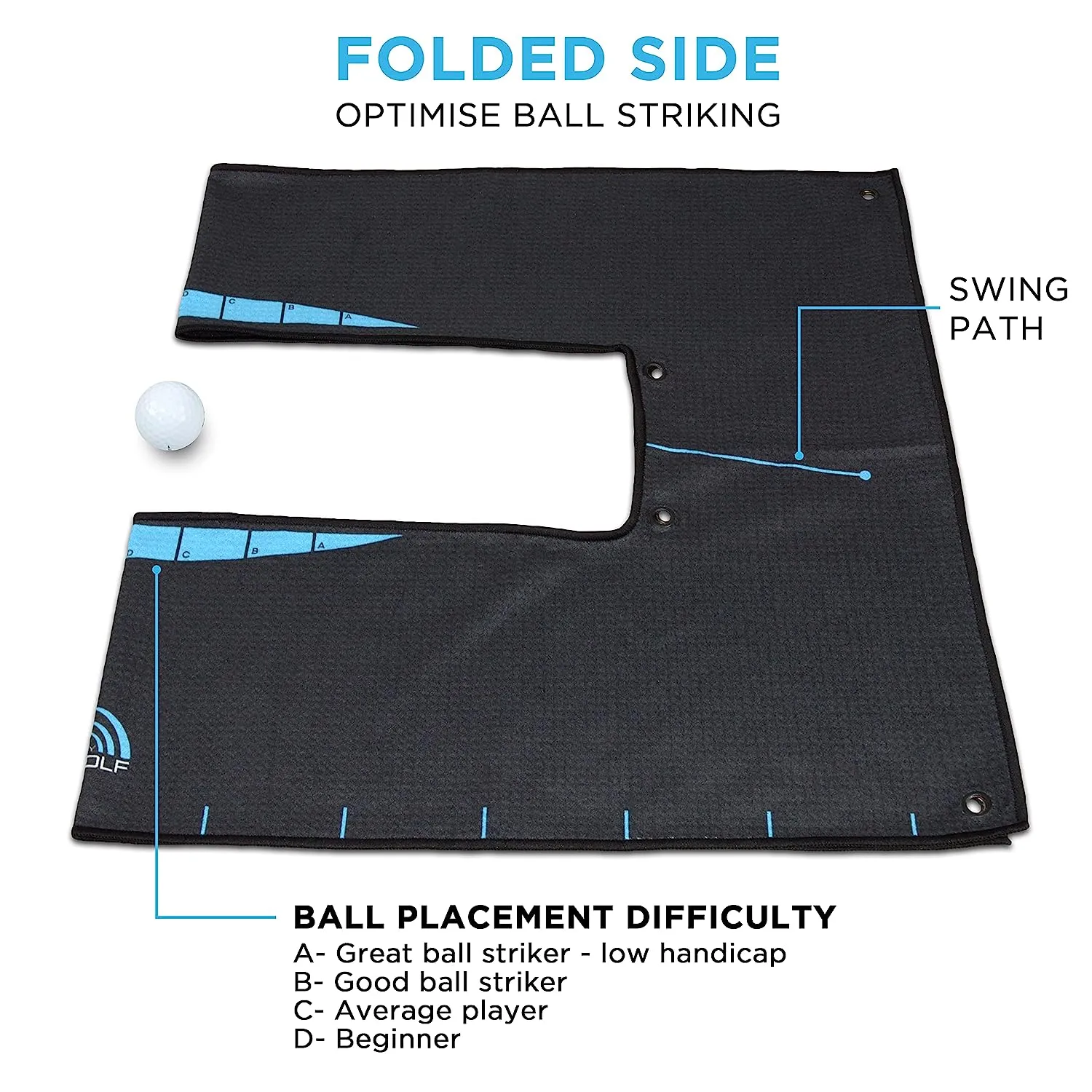 Me And My Golf Ball Striker Alignment Towel - Includes Instructional Training Videos