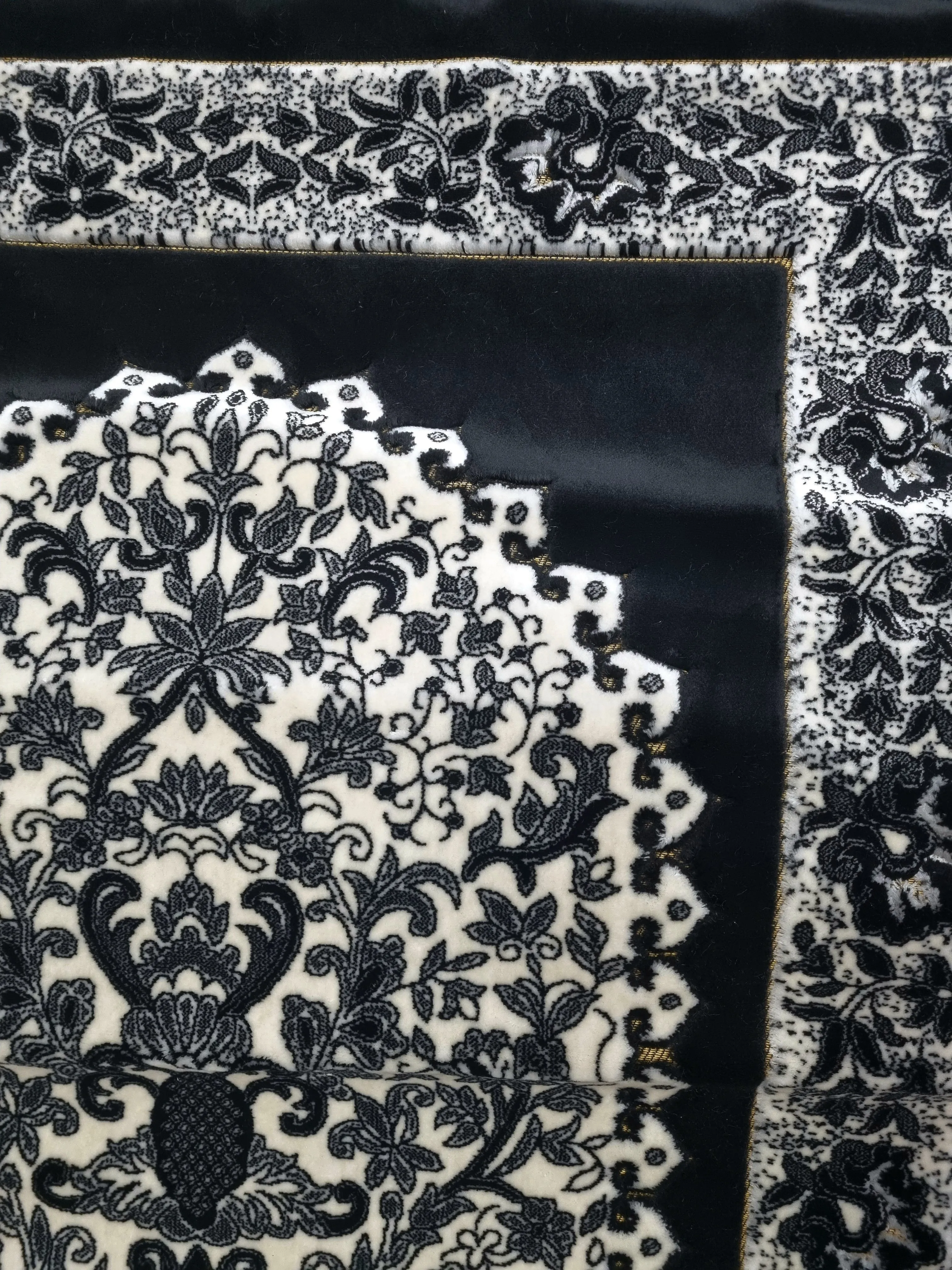 Memory Foam Padded Prayer Mat - Black