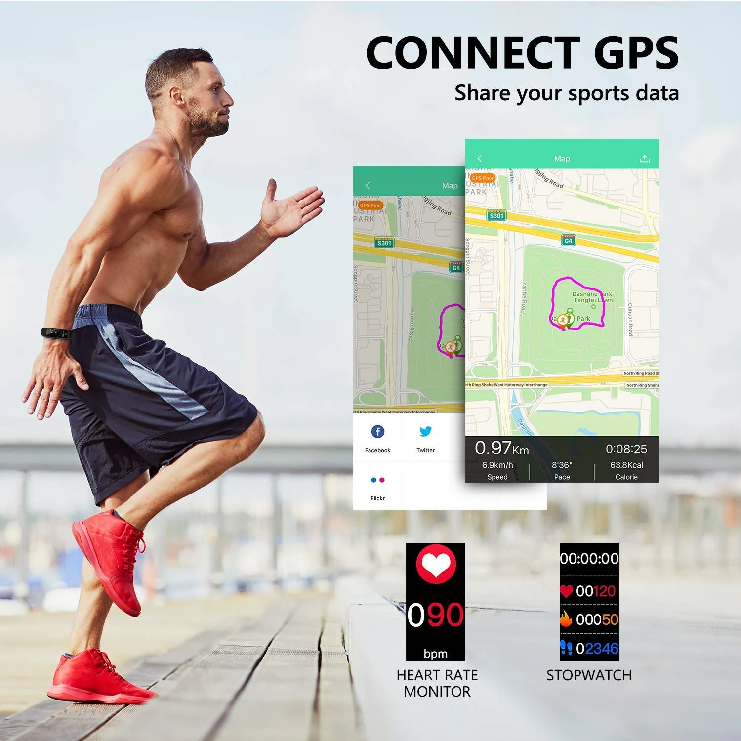 Mgaolo Fitness Tracker,Activity Health Tracker Waterproof Smart Watch Wristband with Blood Pressure Heart Rate Sleep Monitor Pedometer Step Calorie Counter for Android and iPhone