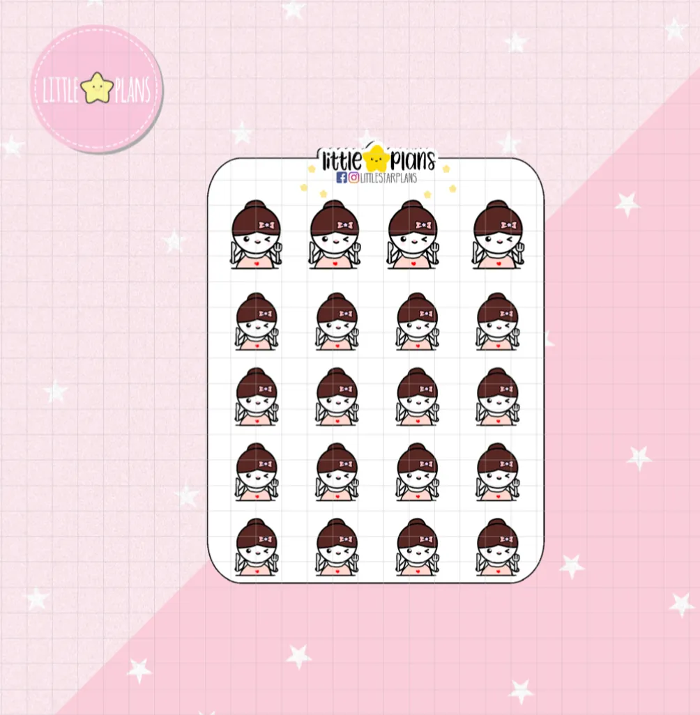 Mimi Having a Big Feast Planner Stickers (M156)