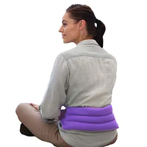 My Heating Pad for Cramps and Lower Back with Full Body Strap | Perfect Microwave for Sore Muscles, Stress Relief, and Relaxation | American Made Hot Packs for Pain (Purple)