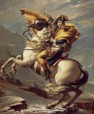 Napoleon at the Saint-Bernard Pass (1801)  Artist: Jacques-Louis David