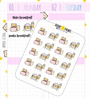 Neku Cute Breakfast Planner Stickers (N48)