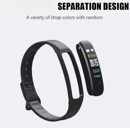 NEW C1 Plus Smart Watch for Men Women Bluetooth Sports Bracelet Step Counting Fitness Tracker Heart Rate Blood Pressure Sleep Monitor, Black