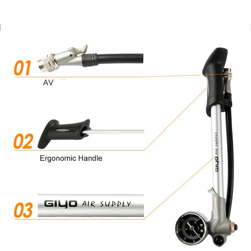 NEW GIYO 300 PSI Air Inflator Bicycle Bike Pump