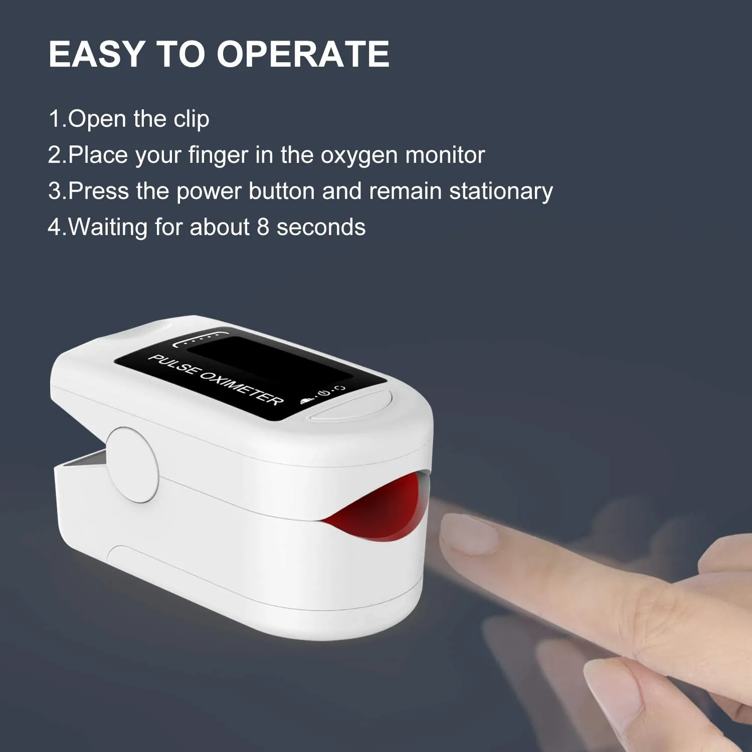 New in box! Pulse Oximeter, Heart Rate ,Smart Unit with Oxygen Levels! Simply place it on your finger, includes manual
