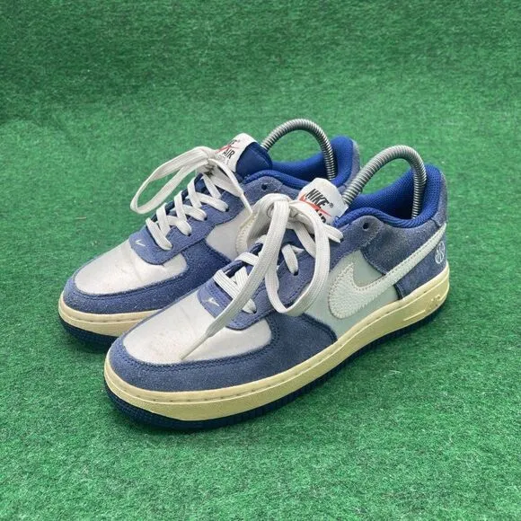 Nike Air Force 1 GS 596728-438 Youth Size 5Y- Blue White