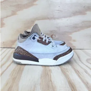 Nike-Air Jordan 3 Retro P-Sneakers-White/Brown-Kids Little Unisex-13C-DM0966-102