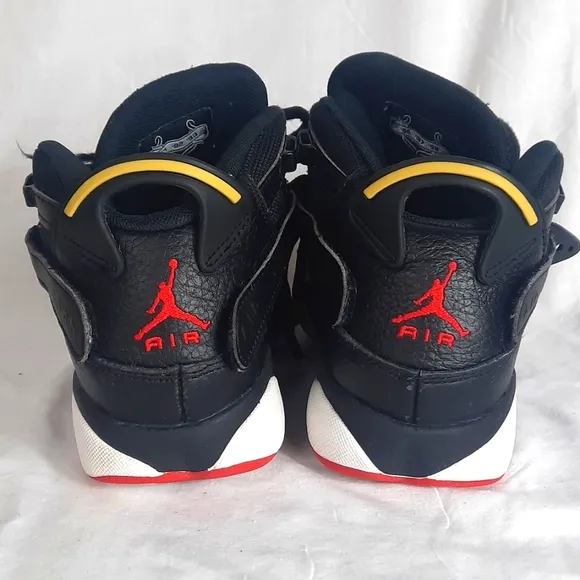 Nike Air Jordan 6 Rings His Airness GS Youth Shoes Size 6Y Black Red 323419-063