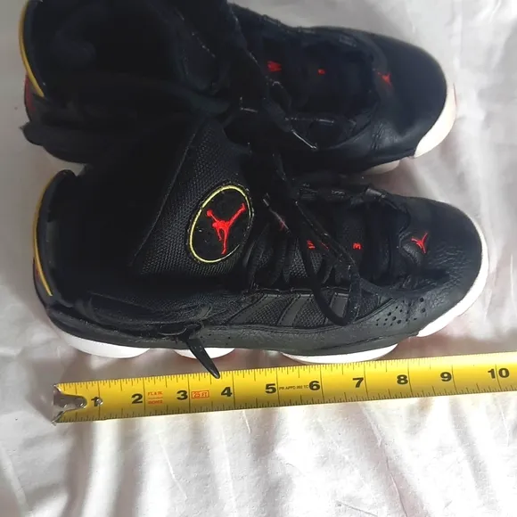 Nike Air Jordan 6 Rings His Airness GS Youth Shoes Size 6Y Black Red 323419-063