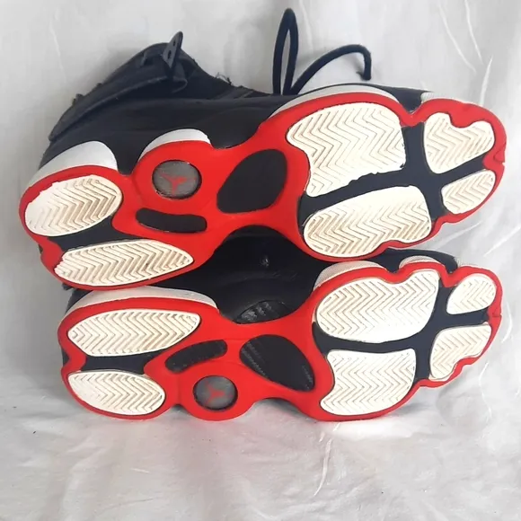 Nike Air Jordan 6 Rings His Airness GS Youth Shoes Size 6Y Black Red 323419-063