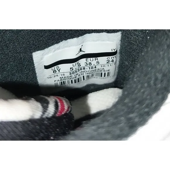 Nike Air Jordan 8 Retro Bg Gym Wolf Black White Red GS 6Y