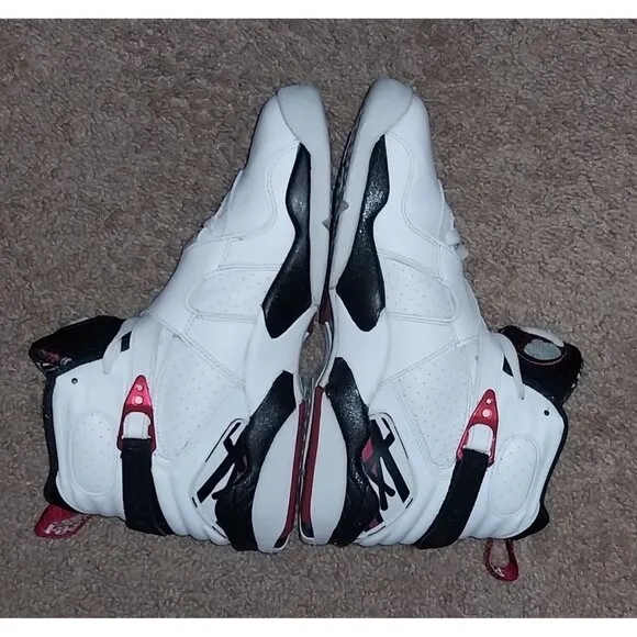 Nike Air Jordan 8 Retro Bg Gym Wolf Black White Red GS 6Y