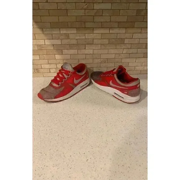 Nike Air Max Zero Essential GS Red White Gray Sneakers 881224-003