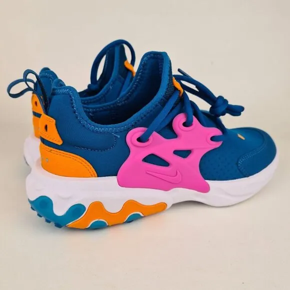 Nike React Presto GS Womens Shoes Running Athletic Blue