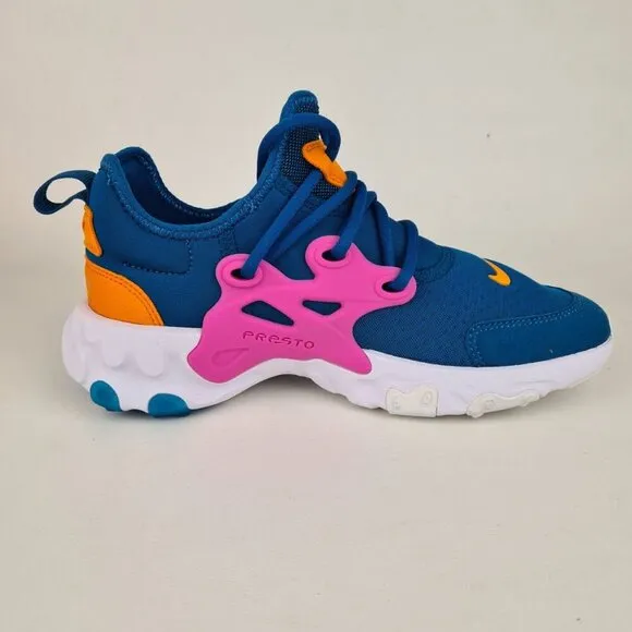 Nike React Presto GS Womens Shoes Running Athletic Blue