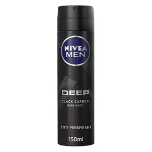 Nivea Men Spray Deodorant Deep Black Carbon Dark Wood -150 ml