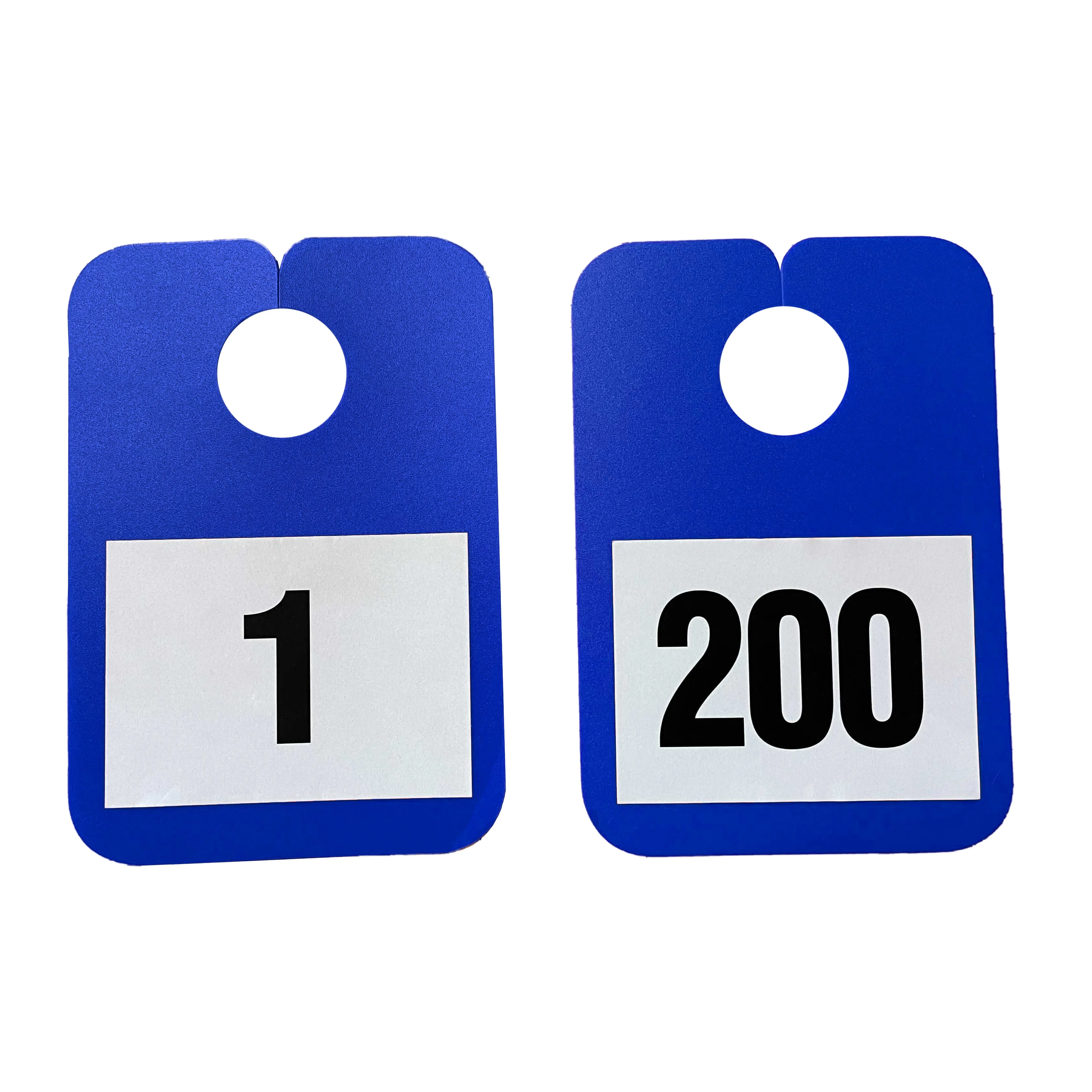 Numbered Mirror Hangers - Blue | Car Key Tracking System