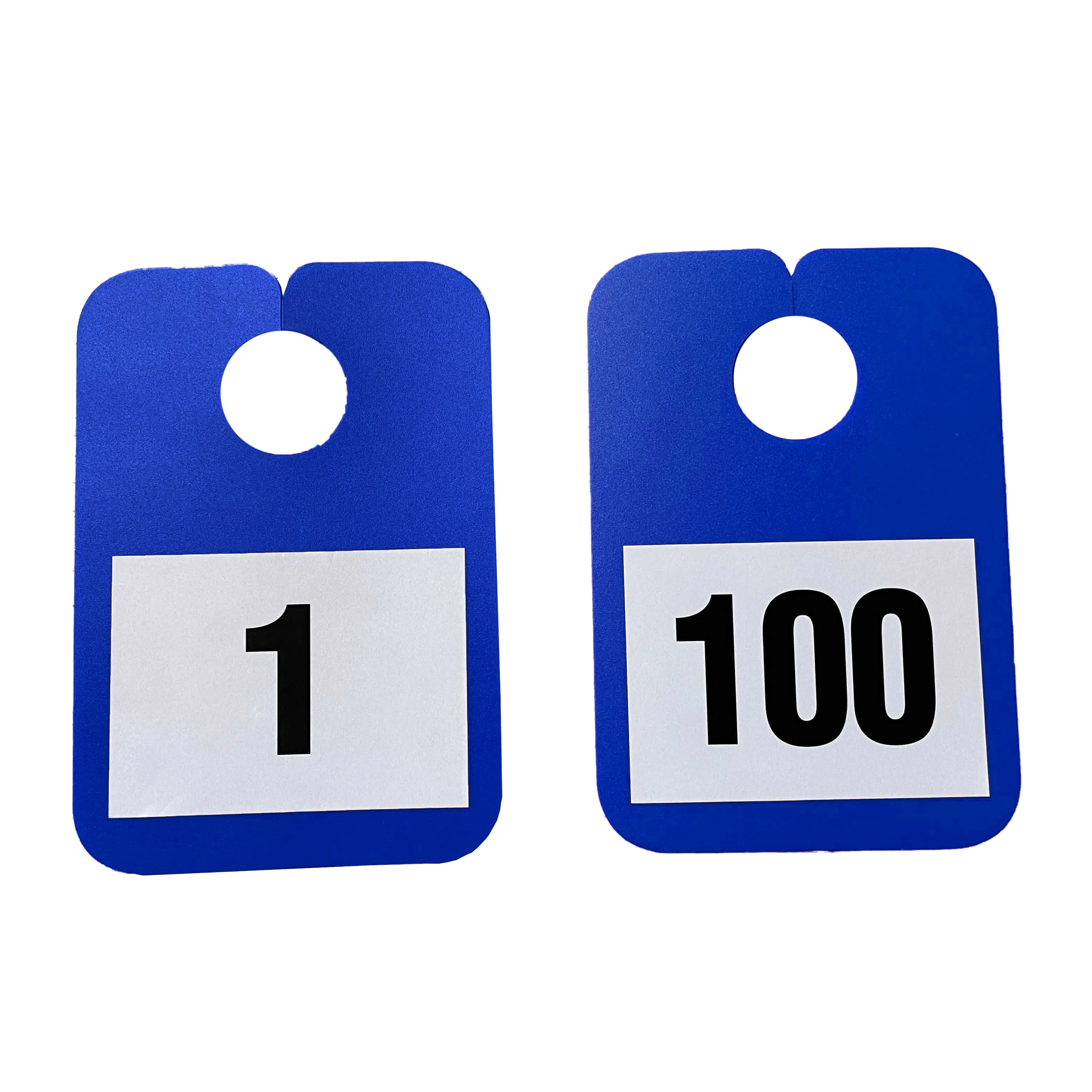 Numbered Mirror Hangers - Blue | Car Key Tracking System