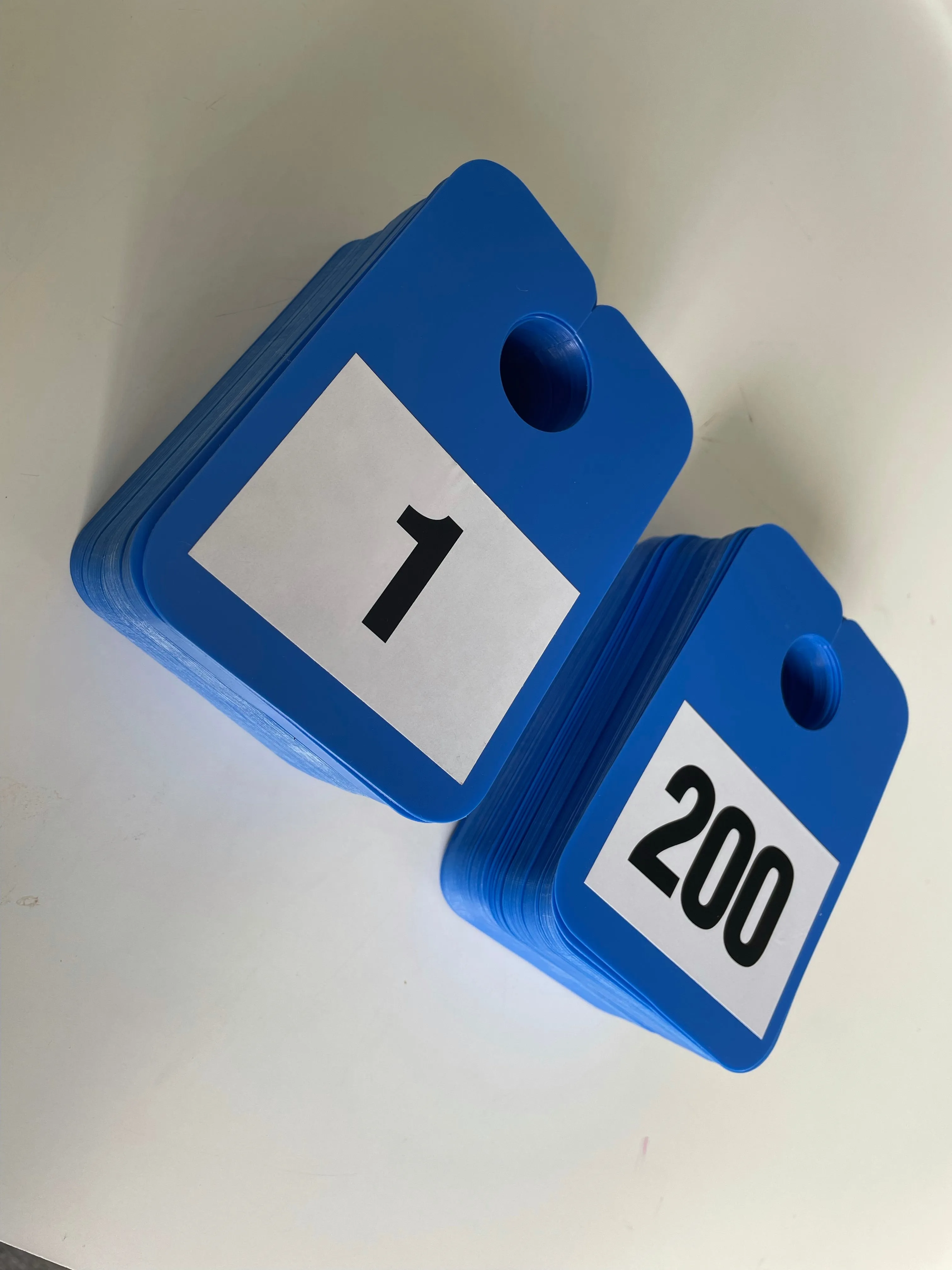 Numbered Mirror Hangers - Blue | Car Key Tracking System