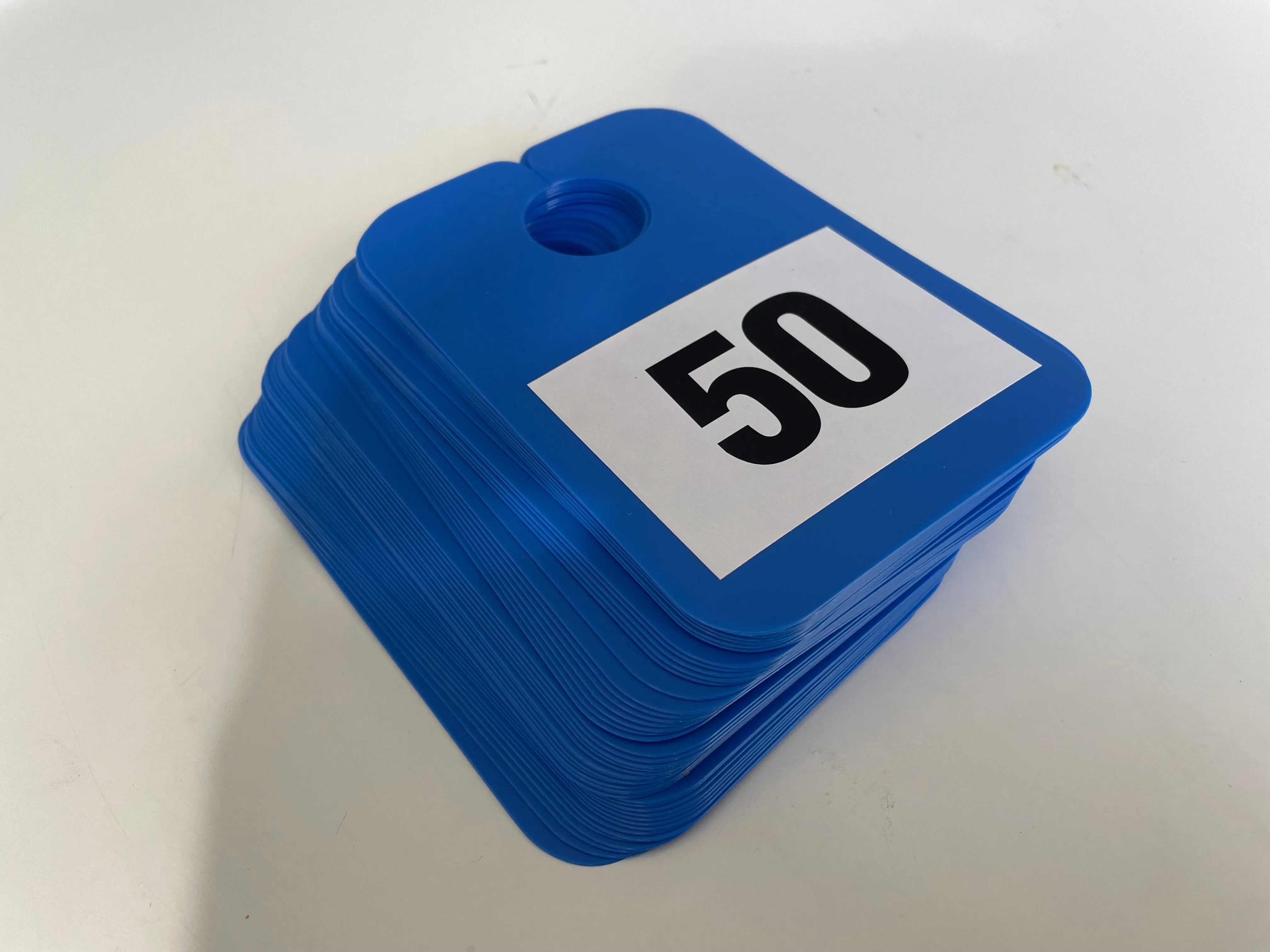 Numbered Mirror Hangers - Blue | Car Key Tracking System