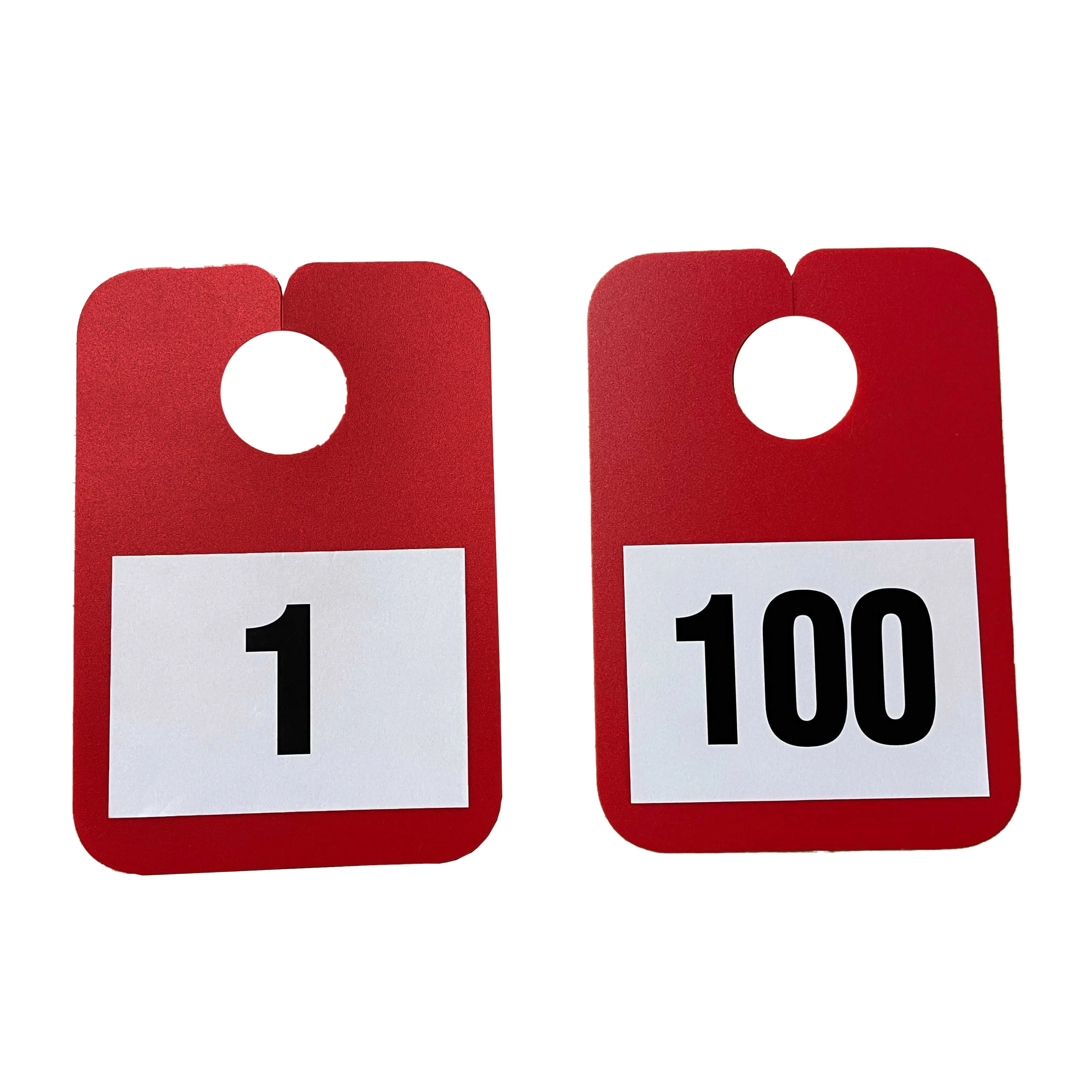 Numbered Mirror Hangers - Red| Car Key Tracking System