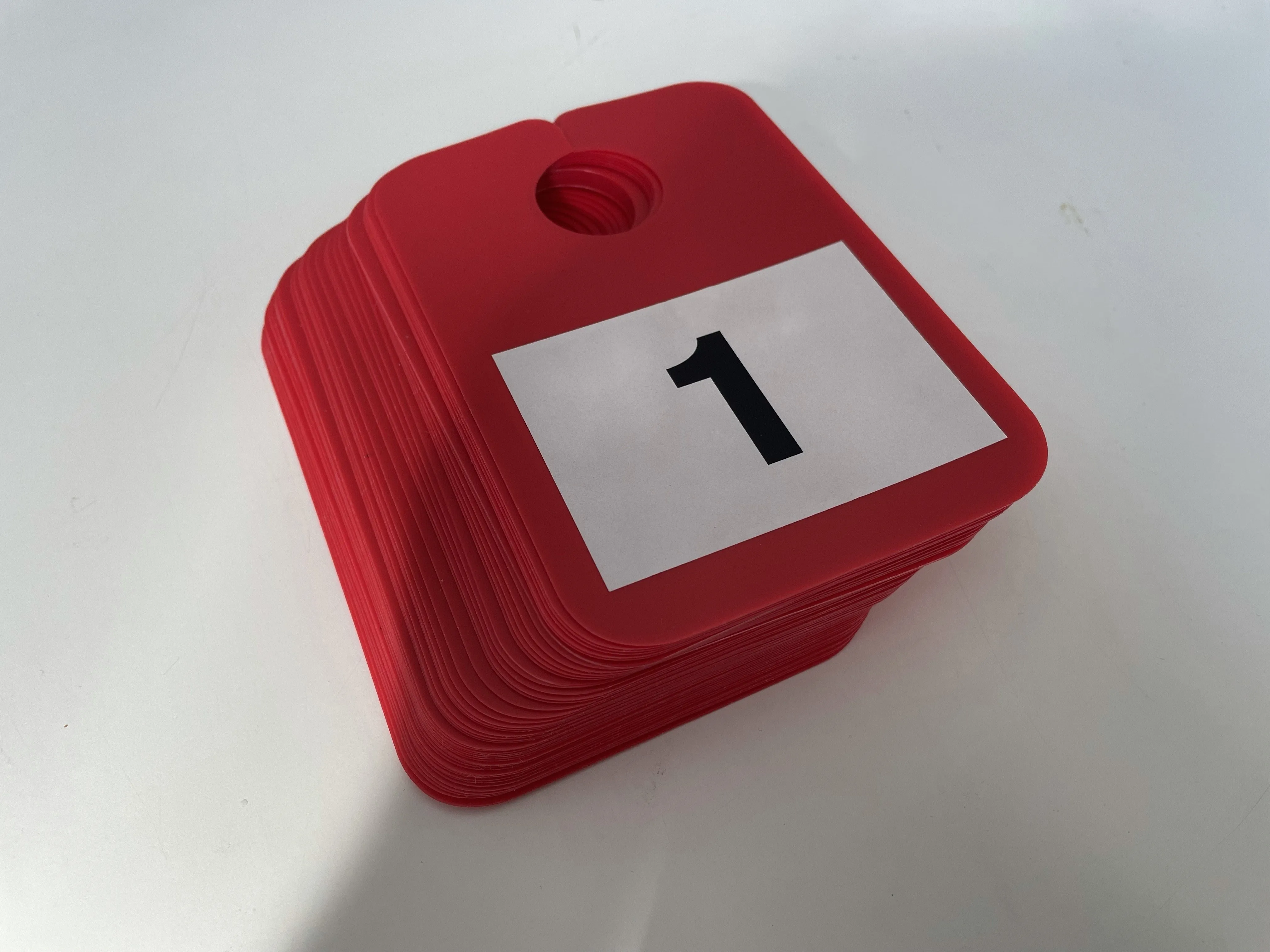 Numbered Mirror Hangers - Red| Car Key Tracking System